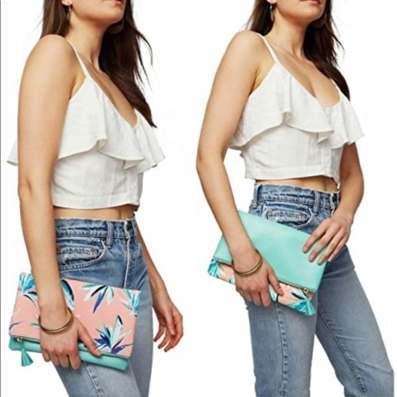 Anthropologie Rachel Pally Foldover Vegan clutch - Picture 3 of 16